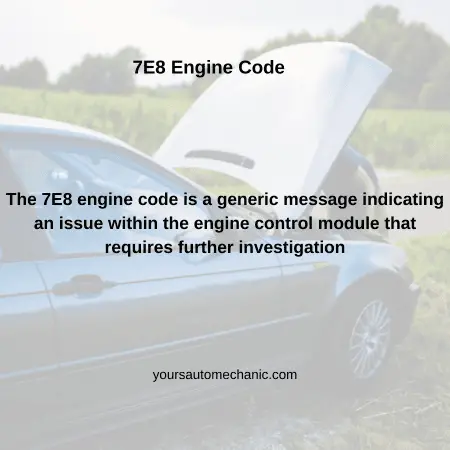 7e8 engine code